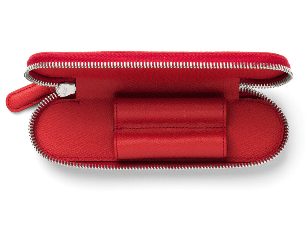 Étui Stylo Graf von Faber-Castell Epsom Accessoires, Fermeture éclair, Rouge