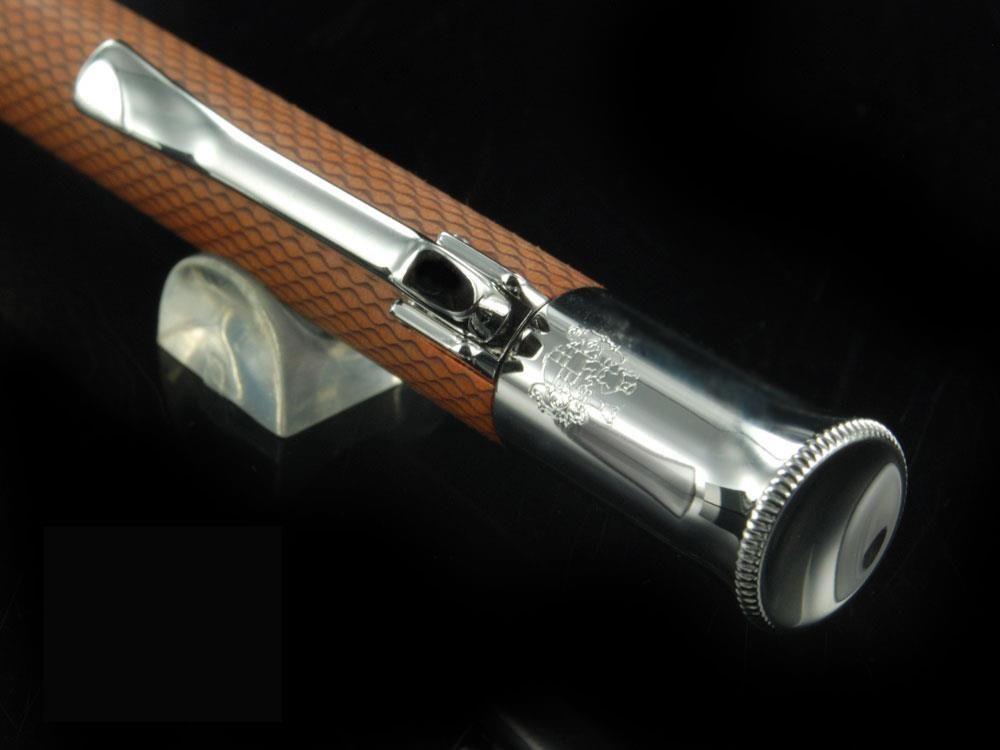 Portemine Graf von Faber-Castell Guilloche, Resine précieuse, Cognac, 0.7 mm