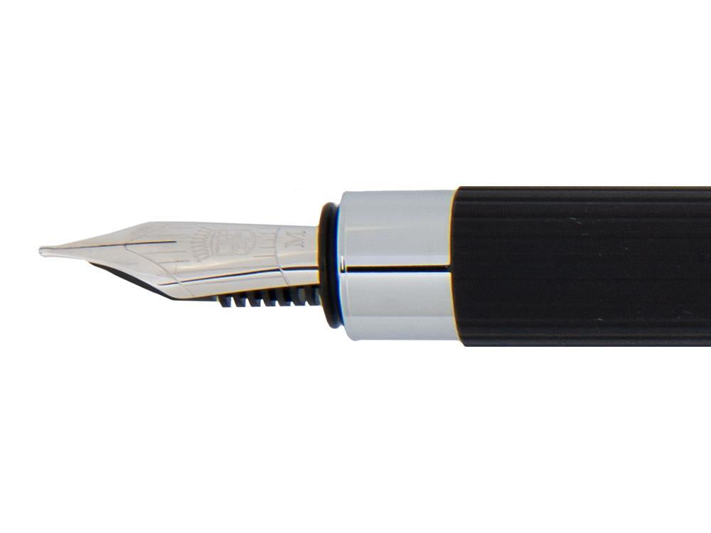 Stylo Plume Graf von Faber-Castell Tamitio, Métal, Cannelé, Noir, 141500