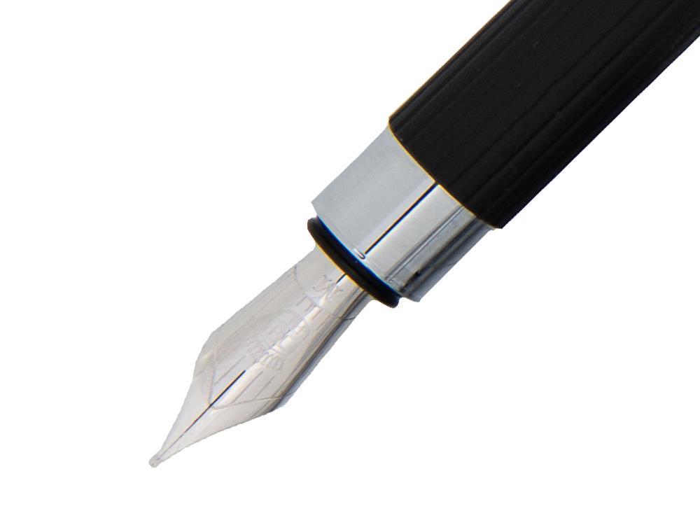 Stylo Plume Graf von Faber-Castell Tamitio, Métal, Cannelé, Noir, 141500