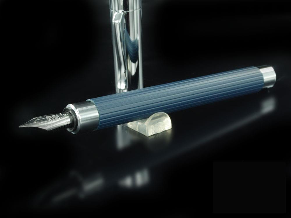 Stylo Plume Graf von Faber-Castell Tamitio, Cannelé, Marine Bleu, 141710