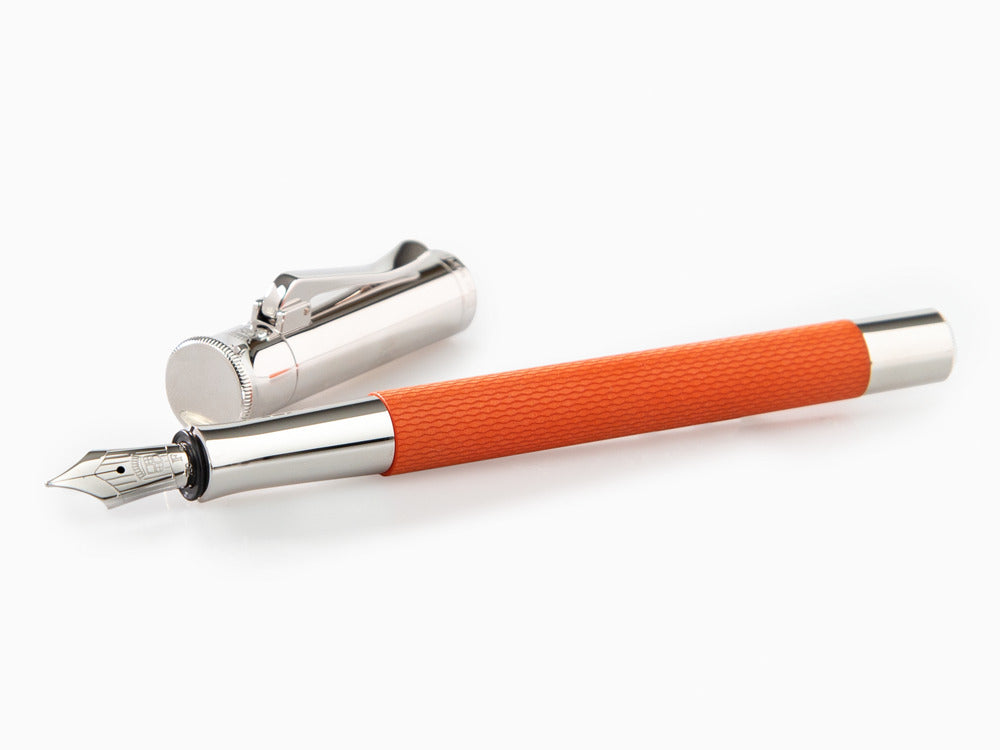 Stylo Plume Graf von Faber-Castell Guilloche, Resine précieuse, Orange