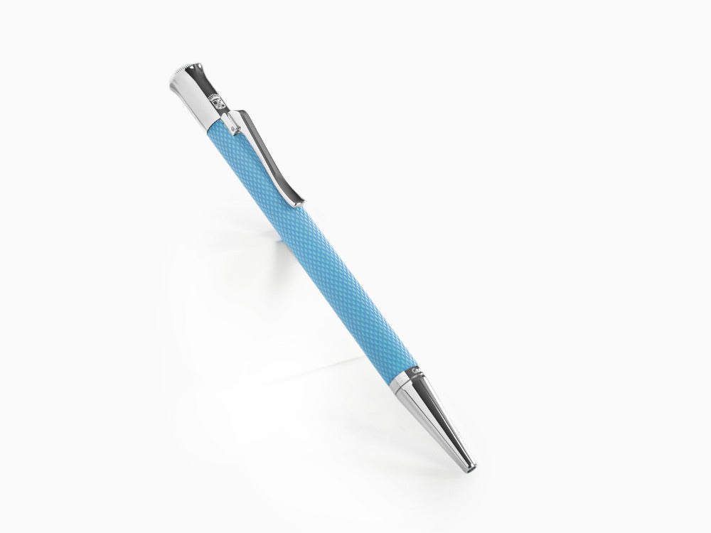 Stylo bille Graf von Faber-Castell Guilloche Gulf Blue, Resine précieuse, 145265
