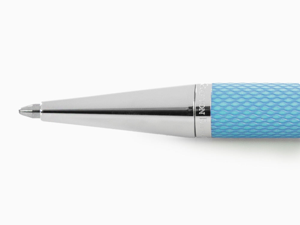 Stylo bille Graf von Faber-Castell Guilloche Gulf Blue, Resine précieuse, 145265