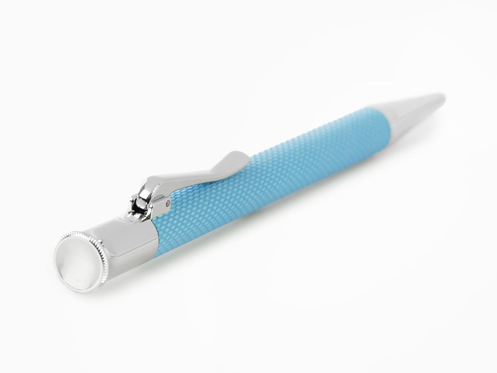 Stylo bille Graf von Faber-Castell Guilloche Gulf Blue, Resine précieuse, 145265