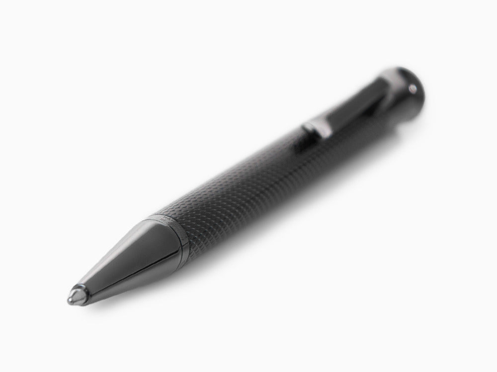Stylo bille Graf von Faber-Castell Guilloche Black Edition Résine, PVD, 145268