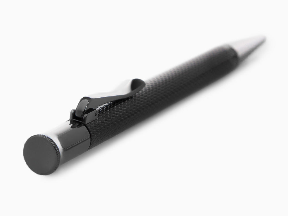 Stylo bille Graf von Faber-Castell Guilloche Black Edition Résine, PVD, 145268