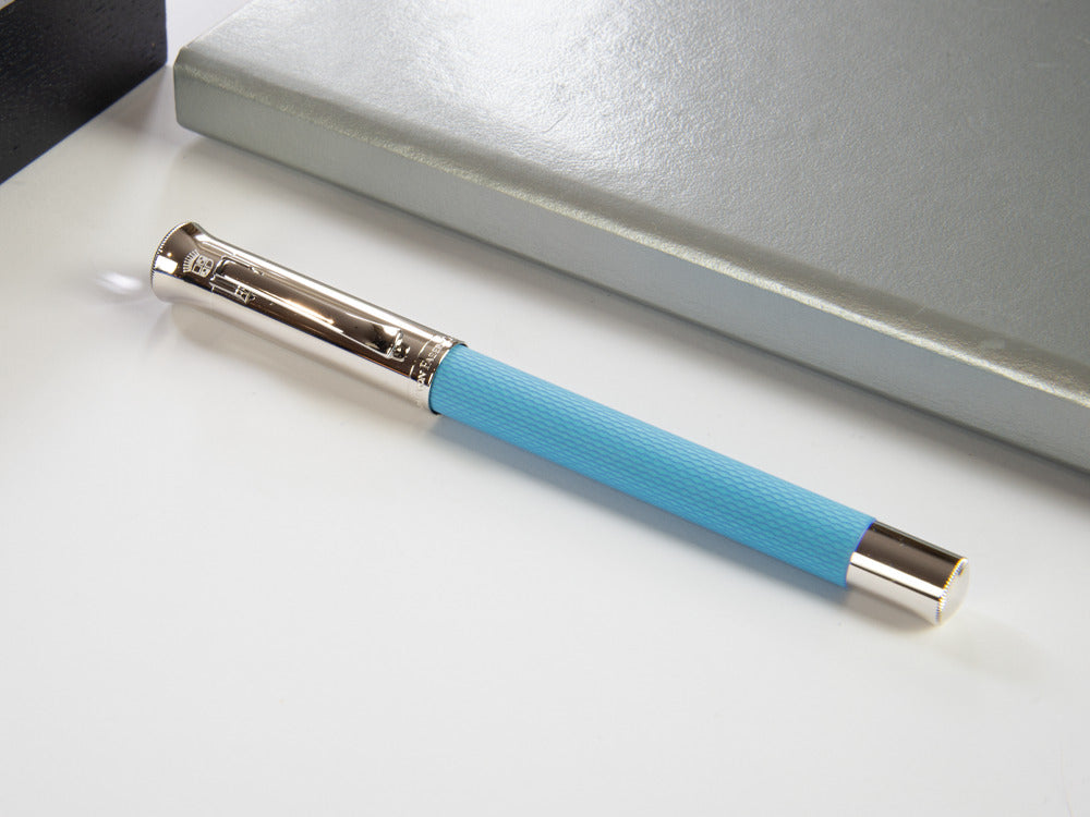 Stylo Plume Graf von Faber-Castell Guilloche Gulf Blue, Resine précieuse