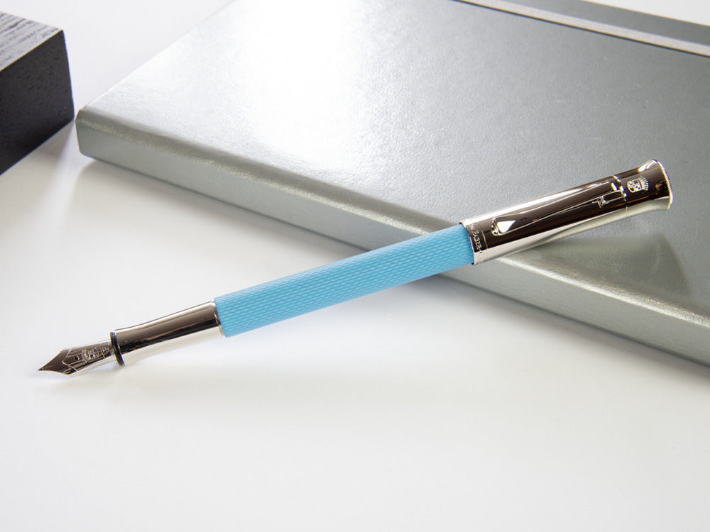 Stylo Plume Graf von Faber-Castell Guilloche Gulf Blue, Resine précieuse