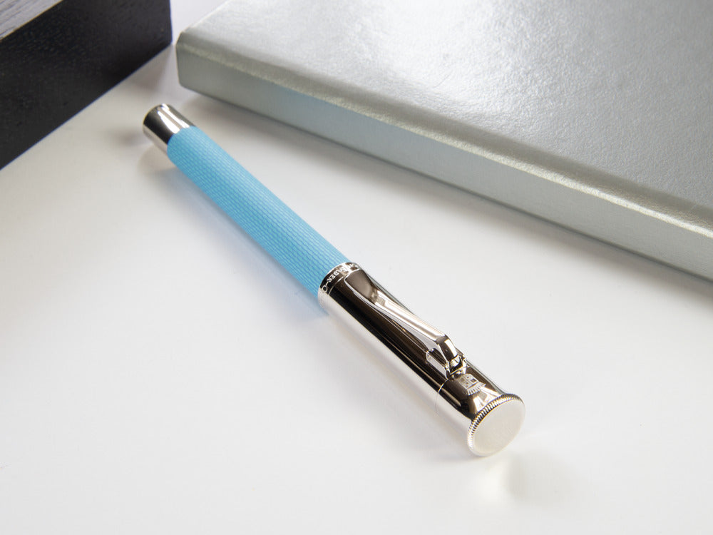Stylo Plume Graf von Faber-Castell Guilloche Gulf Blue, Resine précieuse