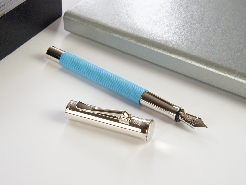 Stylo Plume Graf von Faber-Castell Guilloche Gulf Blue, Resine précieuse