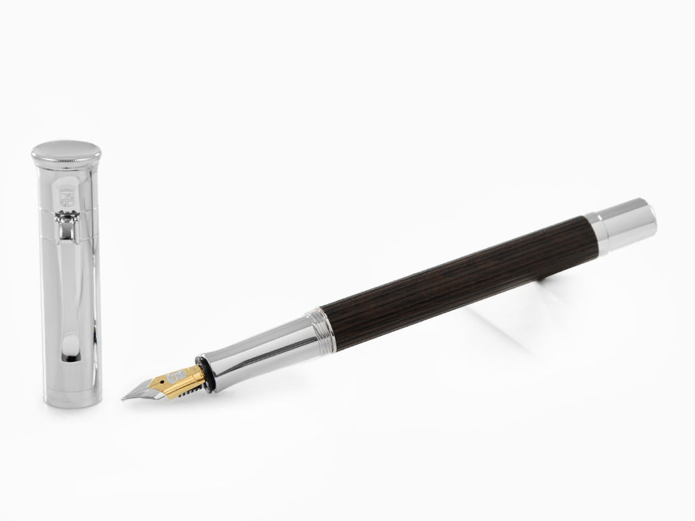 Stylo Plume Graf von Faber-Castell Classic, Bois de grenadille, Platine