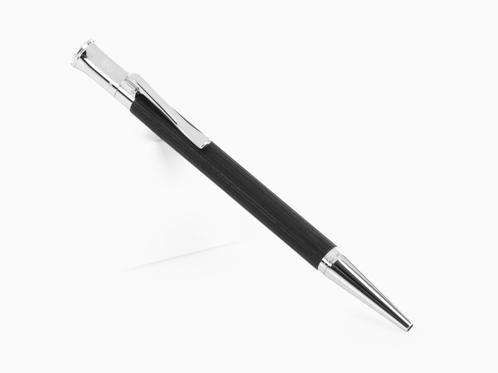 Stylo bille Graf von Faber-Castell Classic, Bois d'ébène, Attributs platine