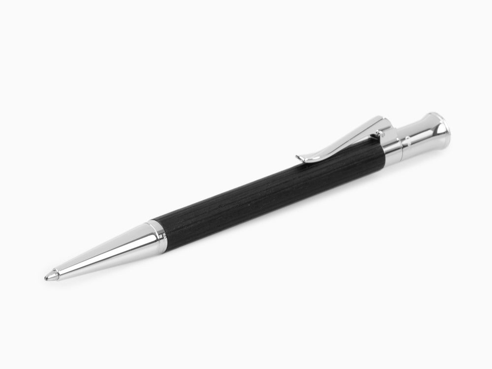 Stylo bille Graf von Faber-Castell Classic, Bois d'ébène, Attributs platine