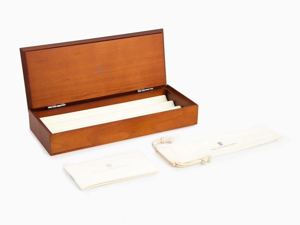 Stylo bille Graf von Faber-Castell Classic, Bois d'ébène, Attributs platine