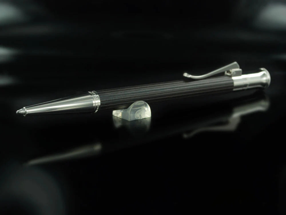 Stylo bille Graf von Faber-Castell Classic, Bois de grenadille, Platine