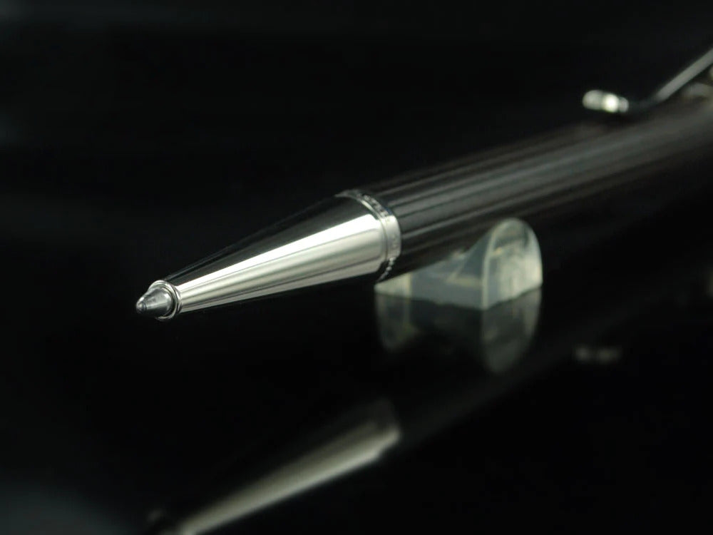 Stylo bille Graf von Faber-Castell Classic, Bois de grenadille, Platine