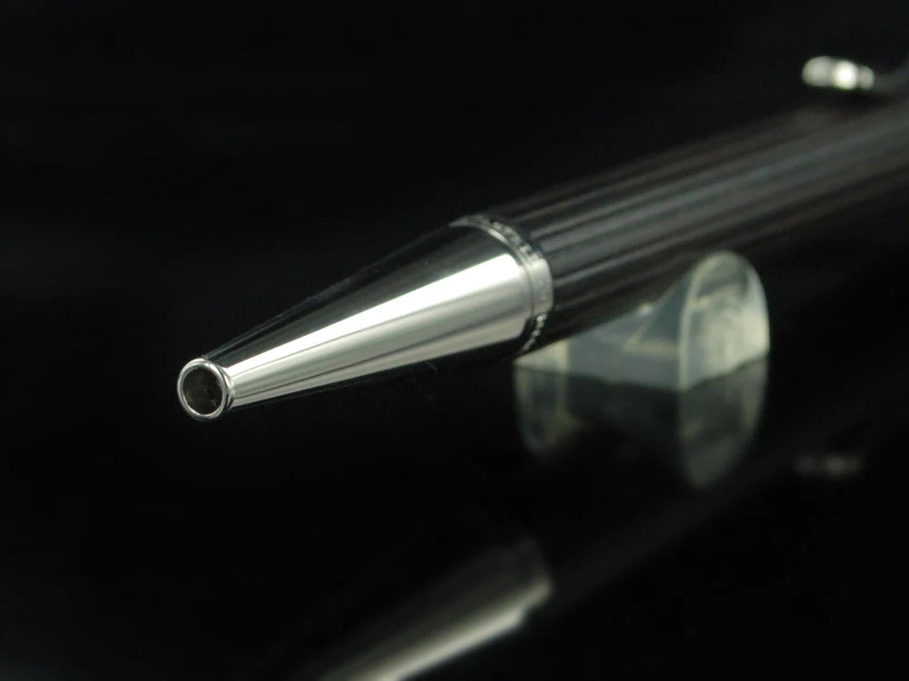 Stylo bille Graf von Faber-Castell Classic, Bois de grenadille, Platine