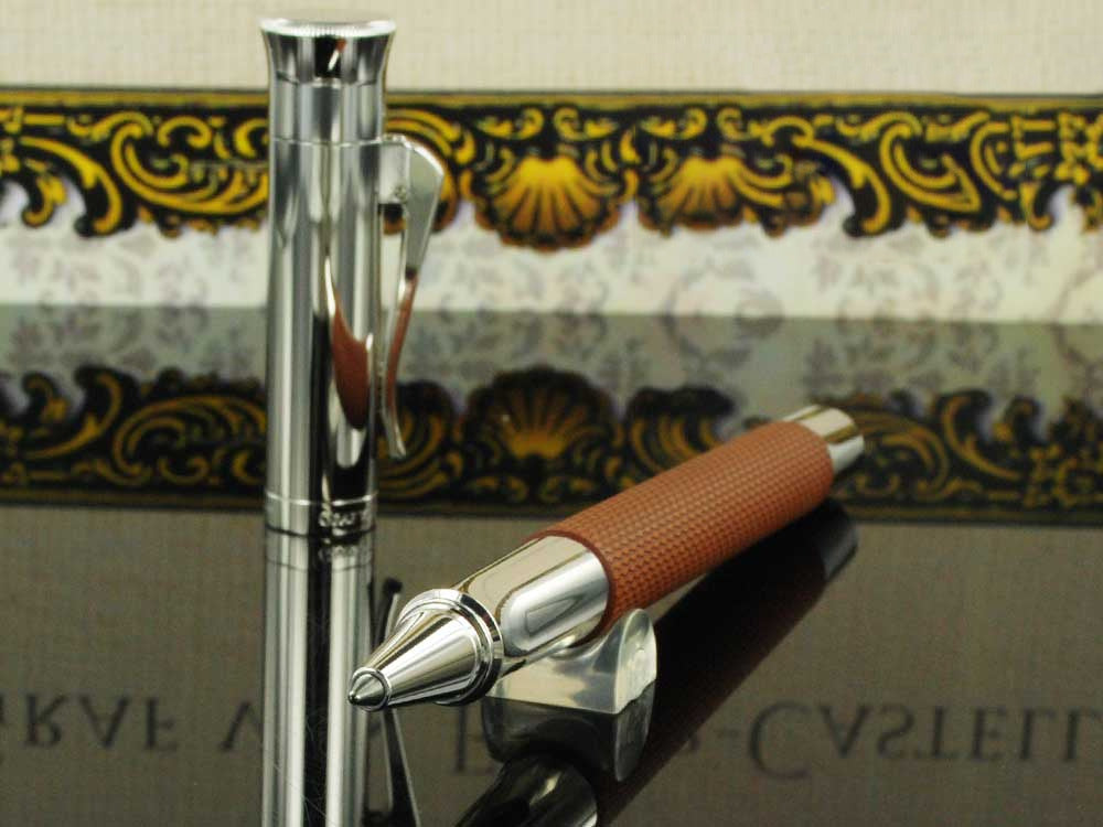 Roller Graf von Faber-Castell Guilloche, Resine précieuse, Cognac, 146515