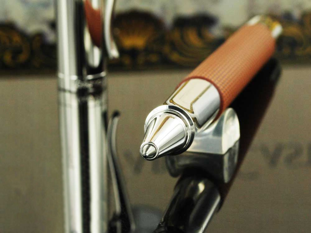 Roller Graf von Faber-Castell Guilloche, Resine précieuse, Cognac, 146515