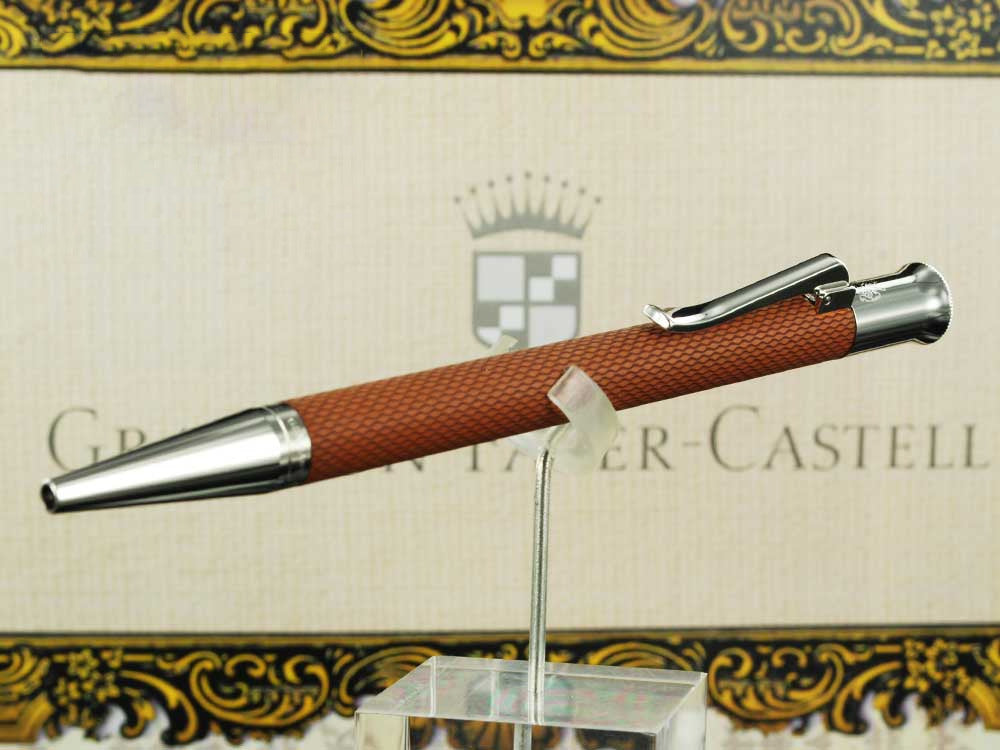 Stylo bille Graf von Faber-Castell Guilloche, Resine précieuse, Cognac, 146535