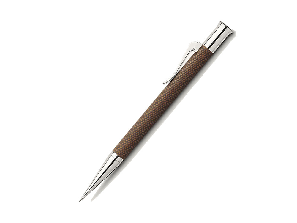 Portemine Graf von Faber-Castell Guilloche, Resine précieuse, Cognac, 0.7 mm
