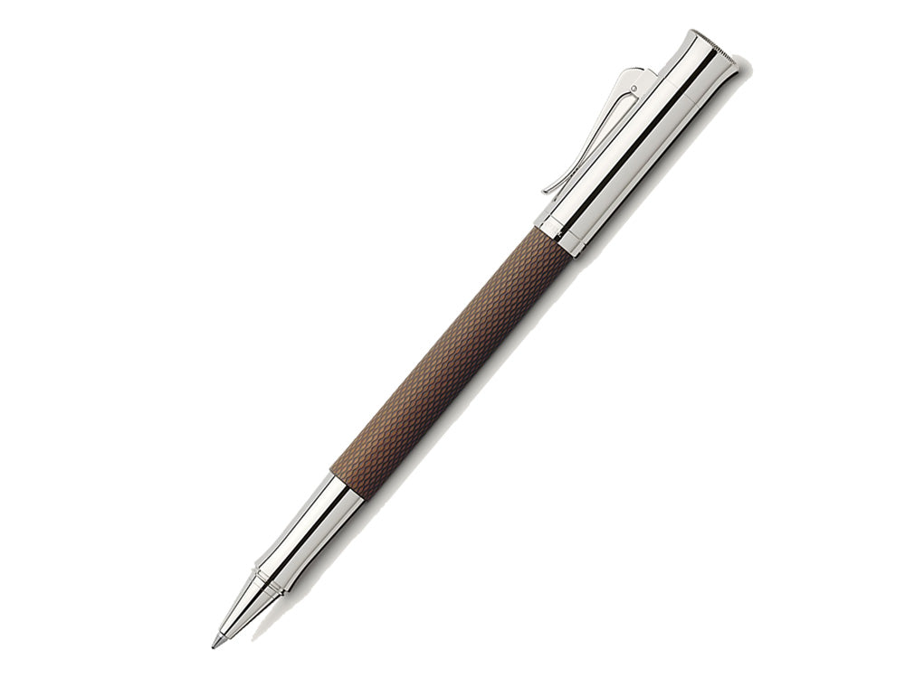 Roller Graf von Faber-Castell Guilloche, Resine précieuse, Cognac, 146515