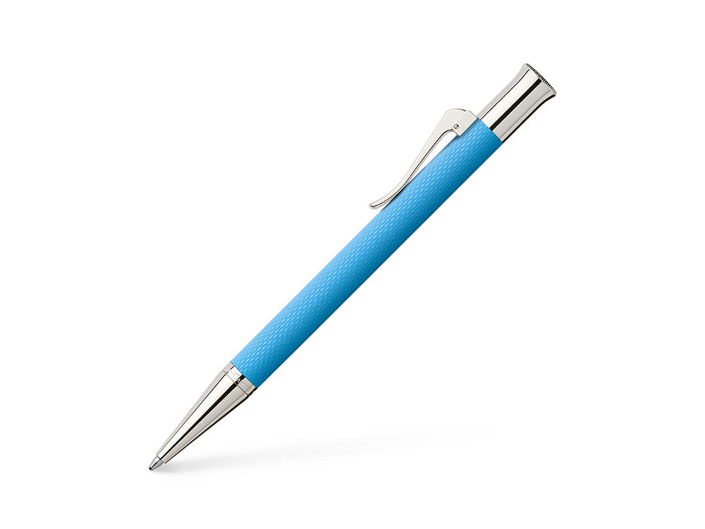 Stylo bille Graf von Faber-Castell Guilloche Gulf Blue, Resine précieuse, 145265