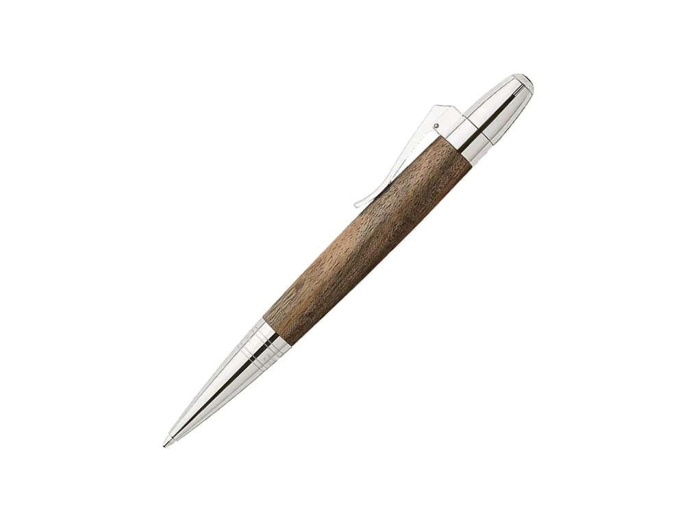 Stylo bille Graf von Faber-Castell Magnum, Bois du Caucase, Platine, 146387