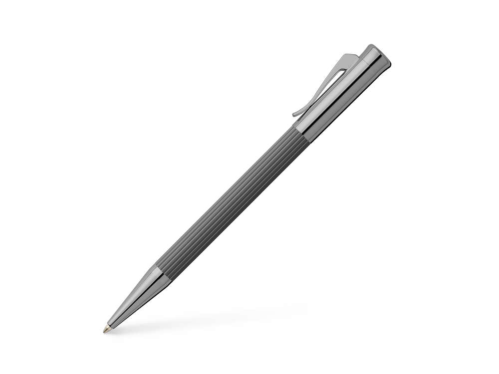 Stylo bille Graf von Faber-Castell Tamitio Stone Grey, Laque, Cannelé, 141587