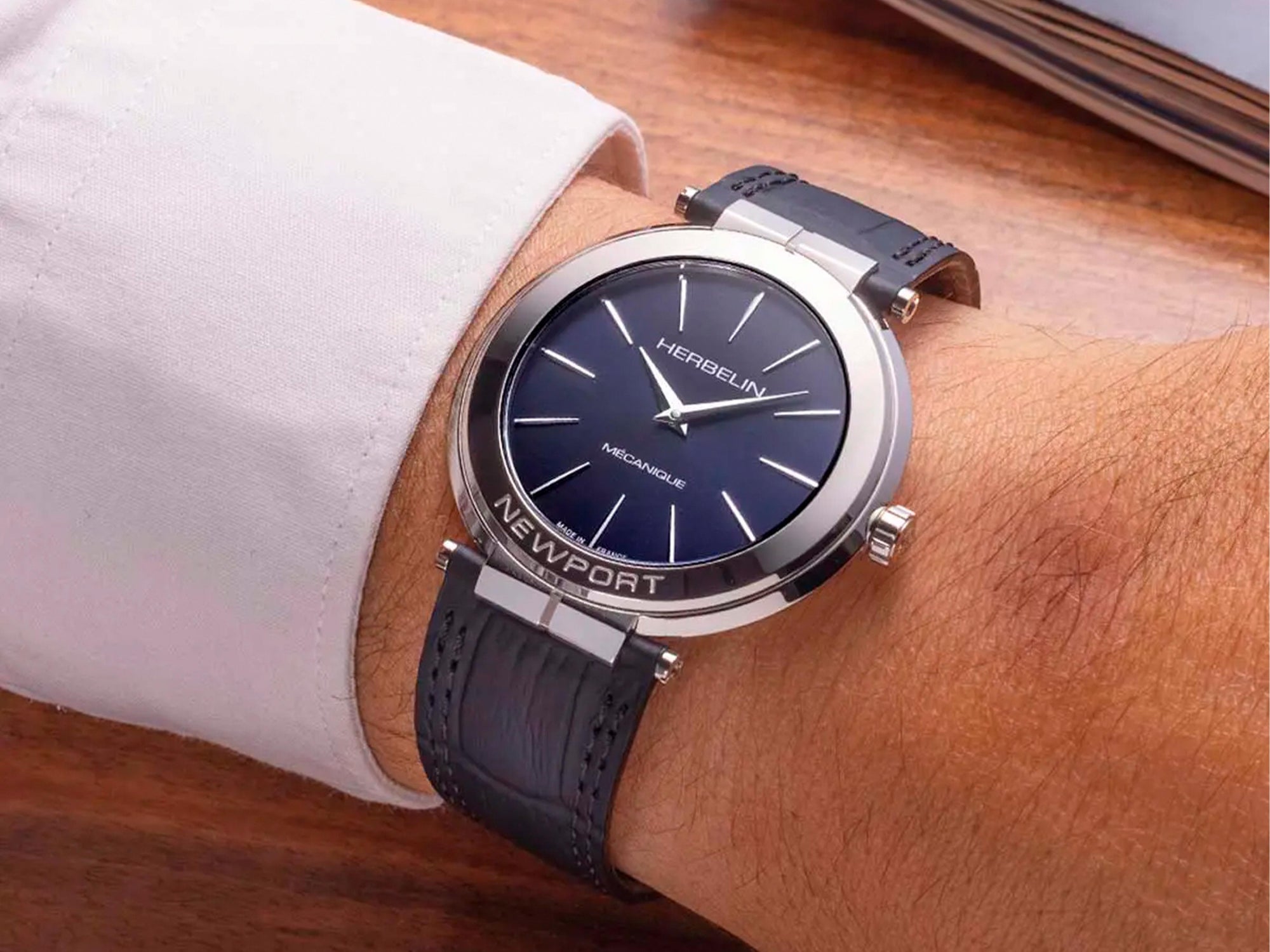 Montre Automatique Herbelin Newport Slim, Bleu, 42 mm, 1222AP15