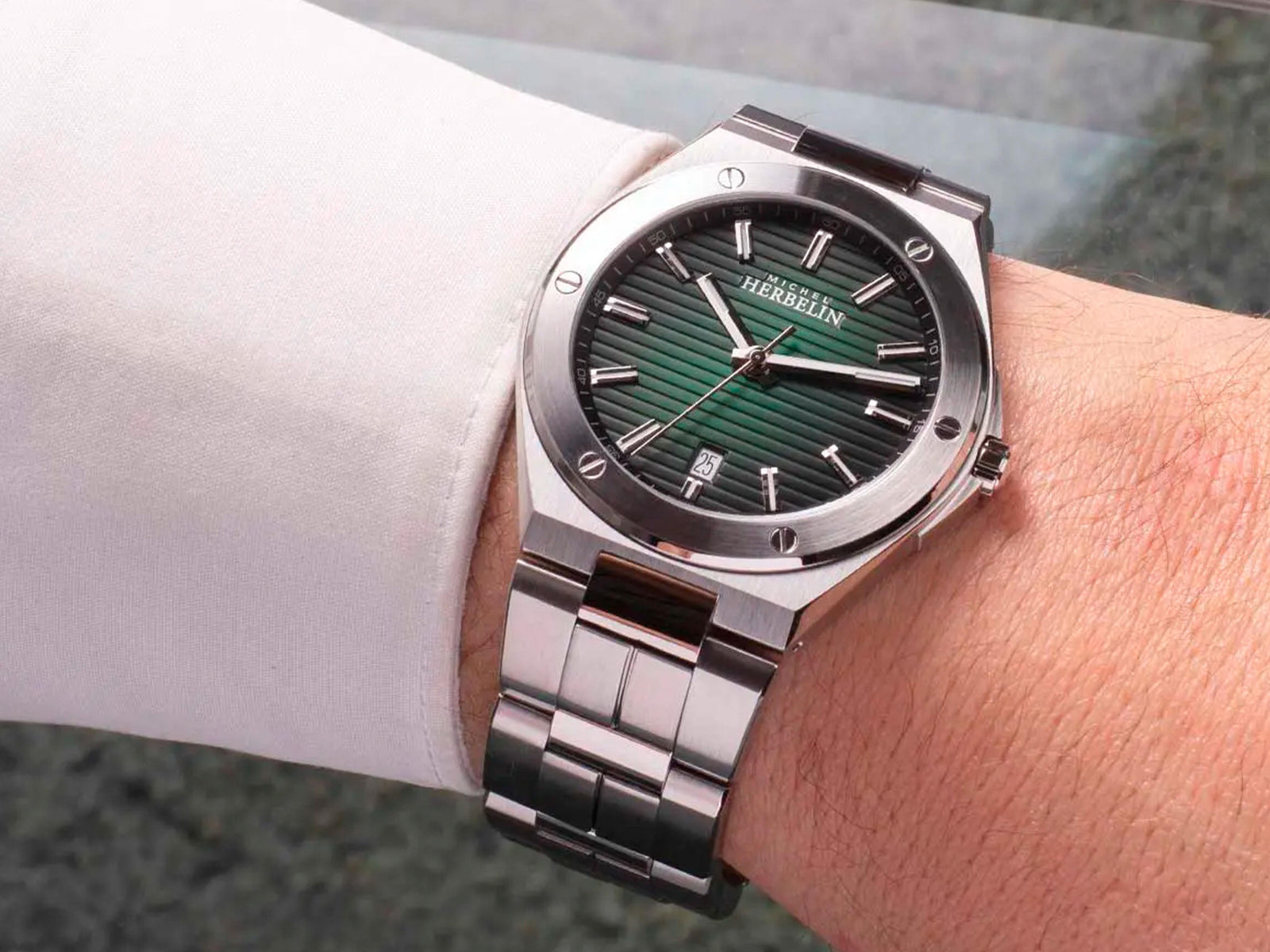 Montre à Quartz Herbelin Cap Camarat, Vert, 40.5 mm, 12245B16