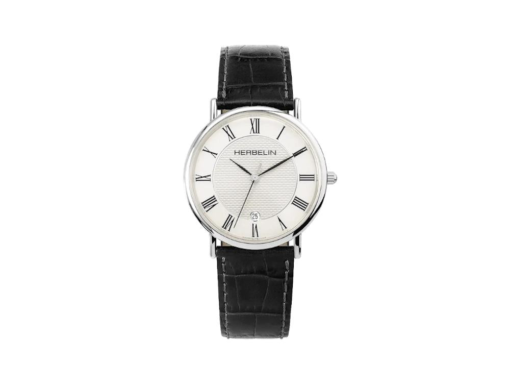 Montre à Quartz Herbelin Classique, Acier Inoxydable 316L, Blanc, 12248AP08