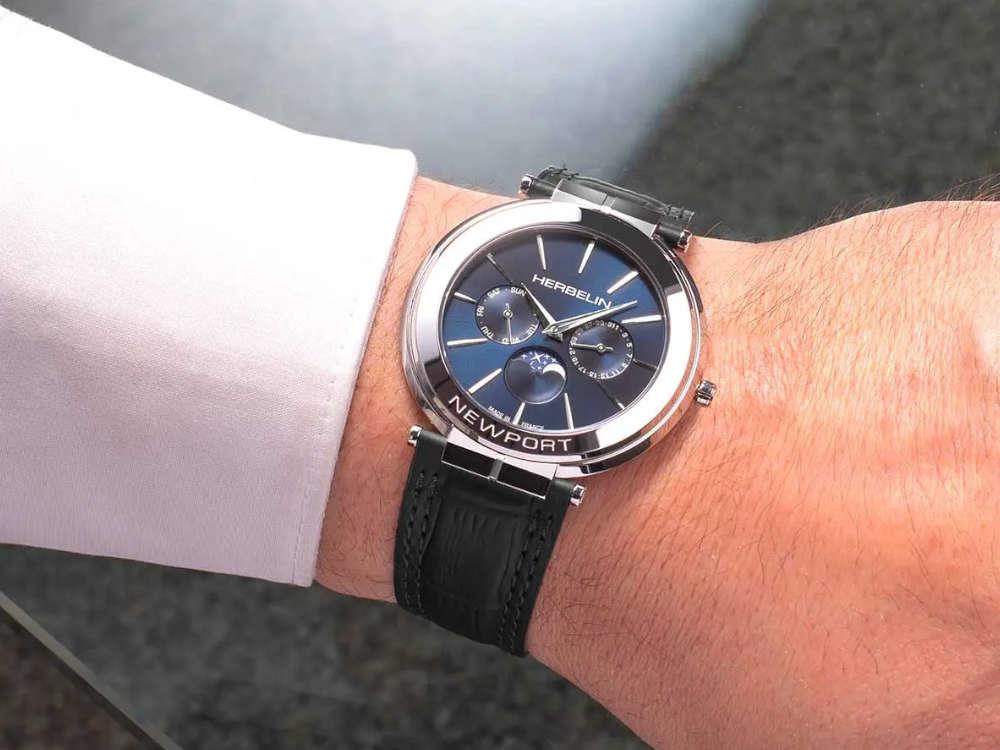 Montre à Quartz Herbelin Newport Slim Phase De Lune, 41.5 mm, 12722AP15