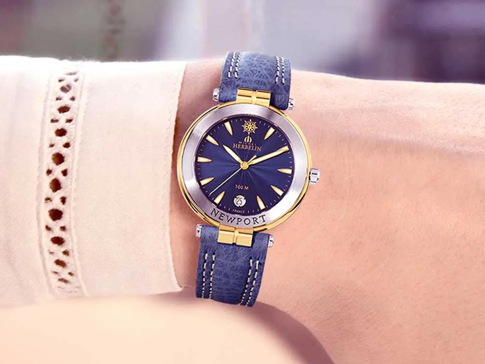 Montre à Quartz Herbelin Newport, Acier Inoxydable 316L, Bleu, 29 mm, 14255T35