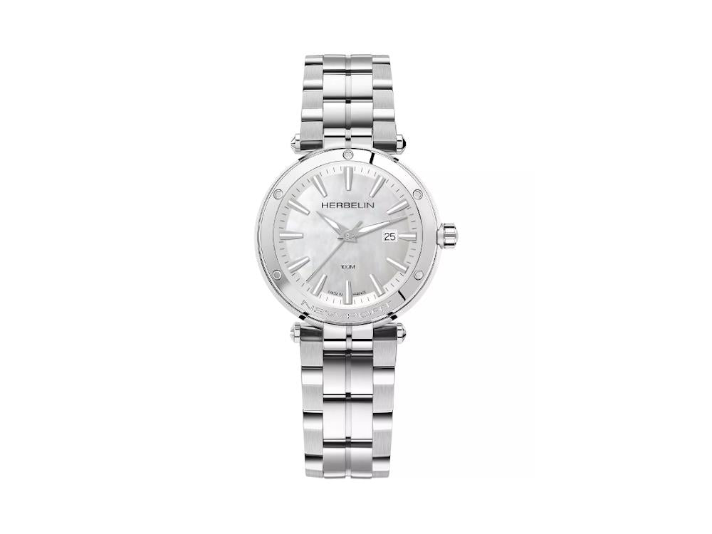 Montre à Quartz Herbelin Newport, Perle, 35 mm, Bracelet en acier, 14288B19