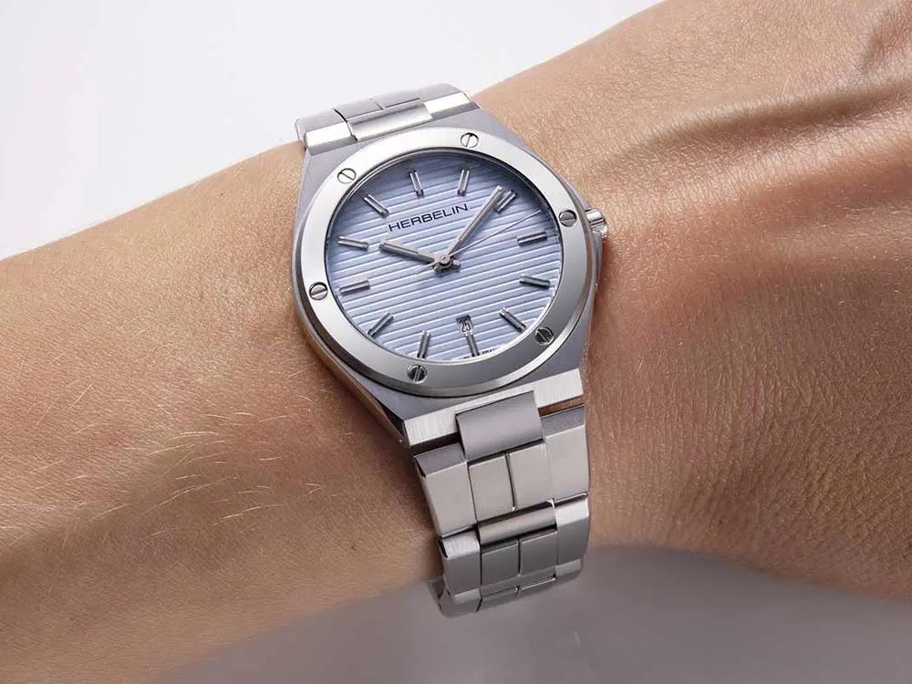 Montre à Quartz Herbelin Cap Camarat, Acier Inoxydable 316L, Bleu, 33 mm,14545B2