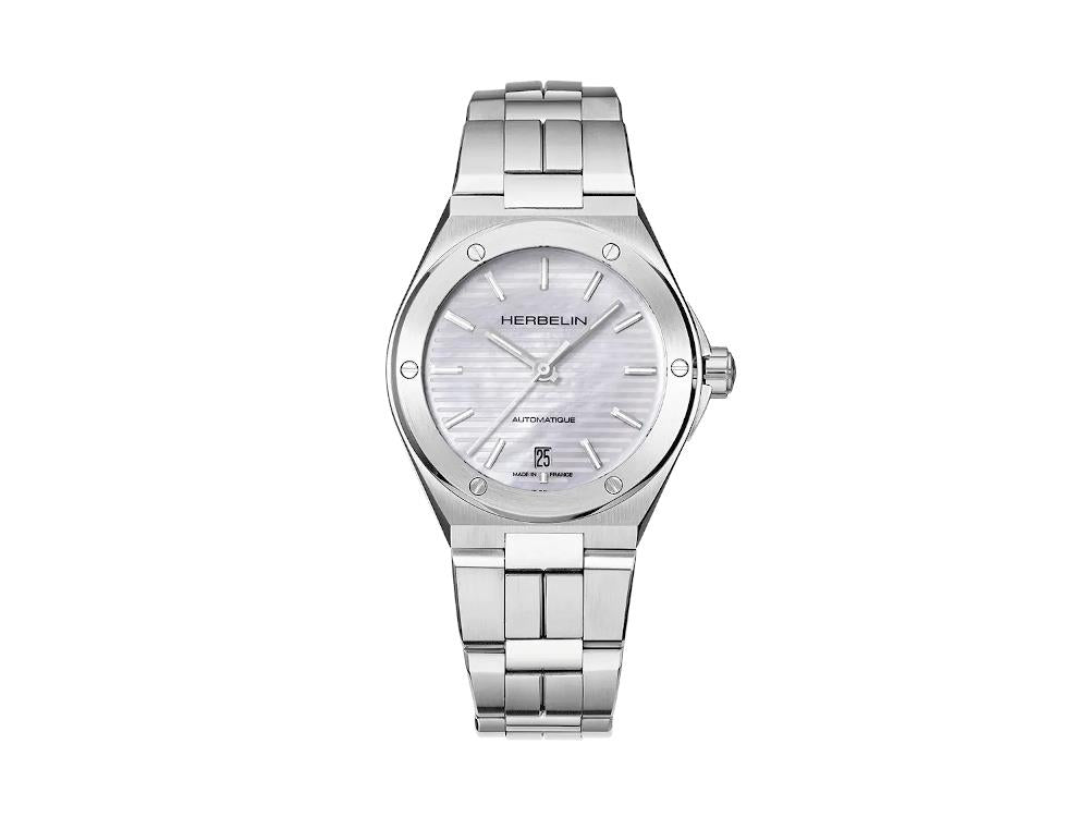 Montre Automatique Herbelin Cap Camarat, Blanc, 37 mm, 1545B19