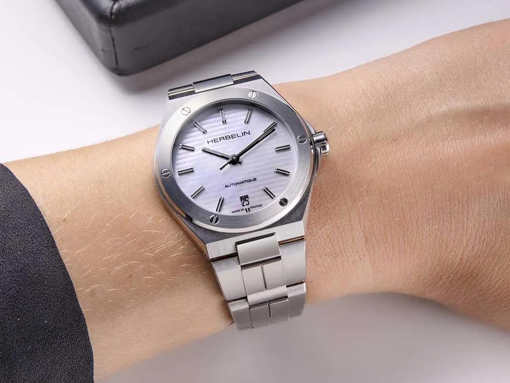 Montre Automatique Herbelin Cap Camarat, Blanc, 37 mm, 1545B19