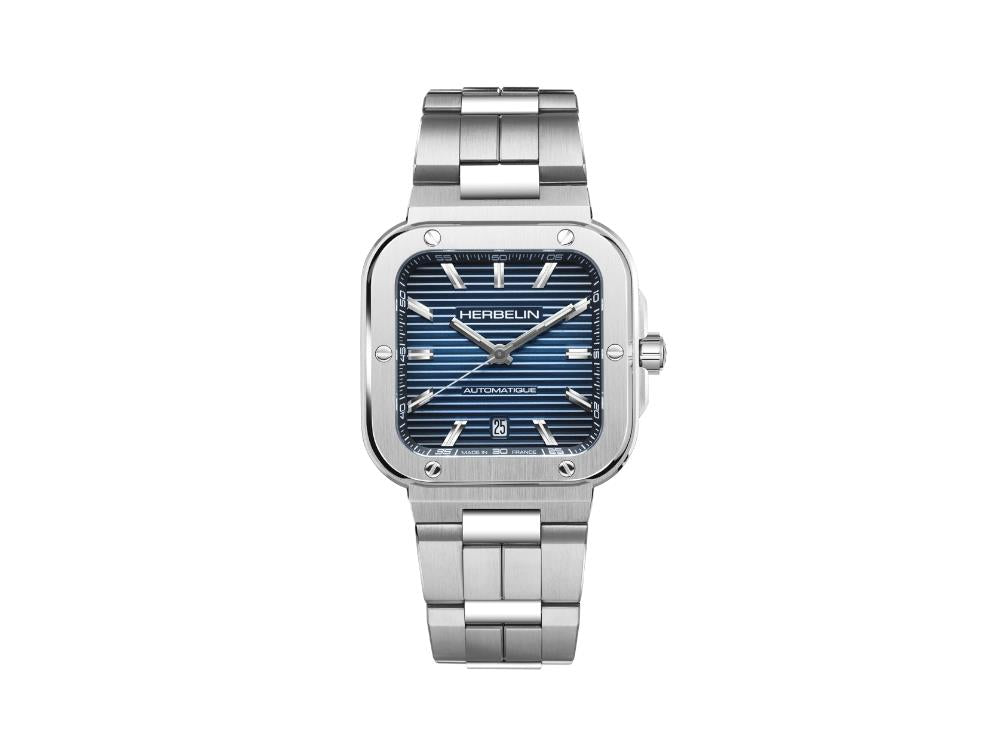 Montre Automatique Herbelin Cap Camarat Square, Bleu, 39 mm, 1646B15