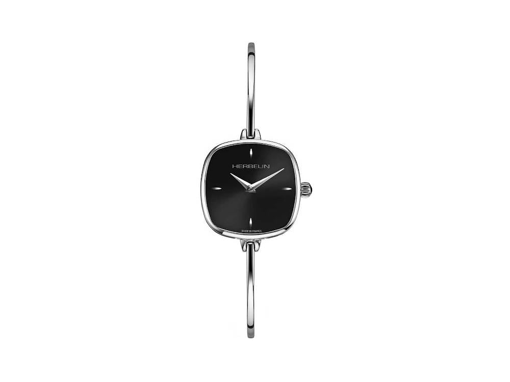 Montre à Quartz Herbelin Fil, Acier Inoxydable 316L, Noir, 24 mm, 17207B14