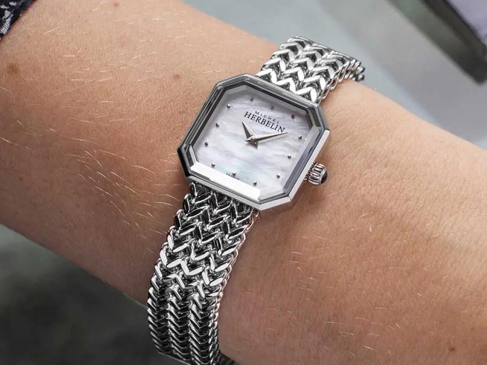 Montre à Quartz Herbelin Octogone, Acier Inoxydable 316L, 22 mm, 17436B19