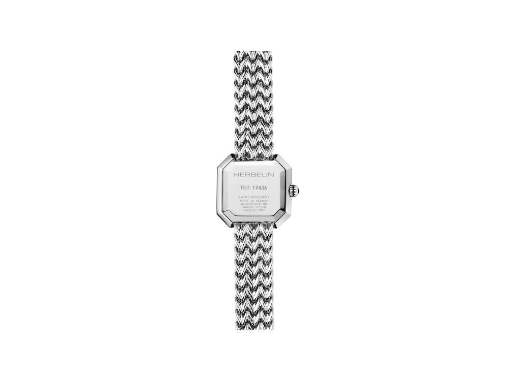 Montre à Quartz Herbelin Octogone, Acier Inoxydable 316L, Noir, 22 mm, 17436B49