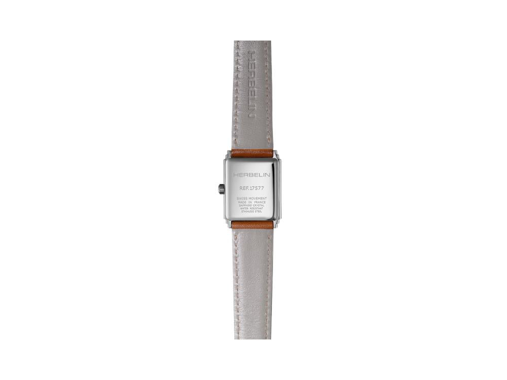Montre à Quartz Herbelin Art Déco, Argent, 29,5 mm, 17577AP22GD