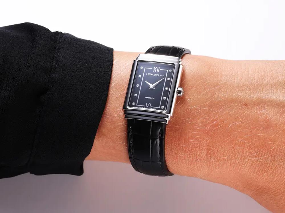 Montre à Quartz Herbelin Art Déco 1925, Noir, 29,5 mm, 17577AP84