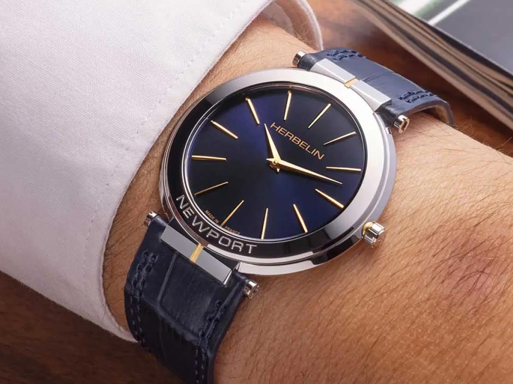 Montre à Quartz Herbelin Newport Slim, Bleu, 40 mm, 19522T15BL