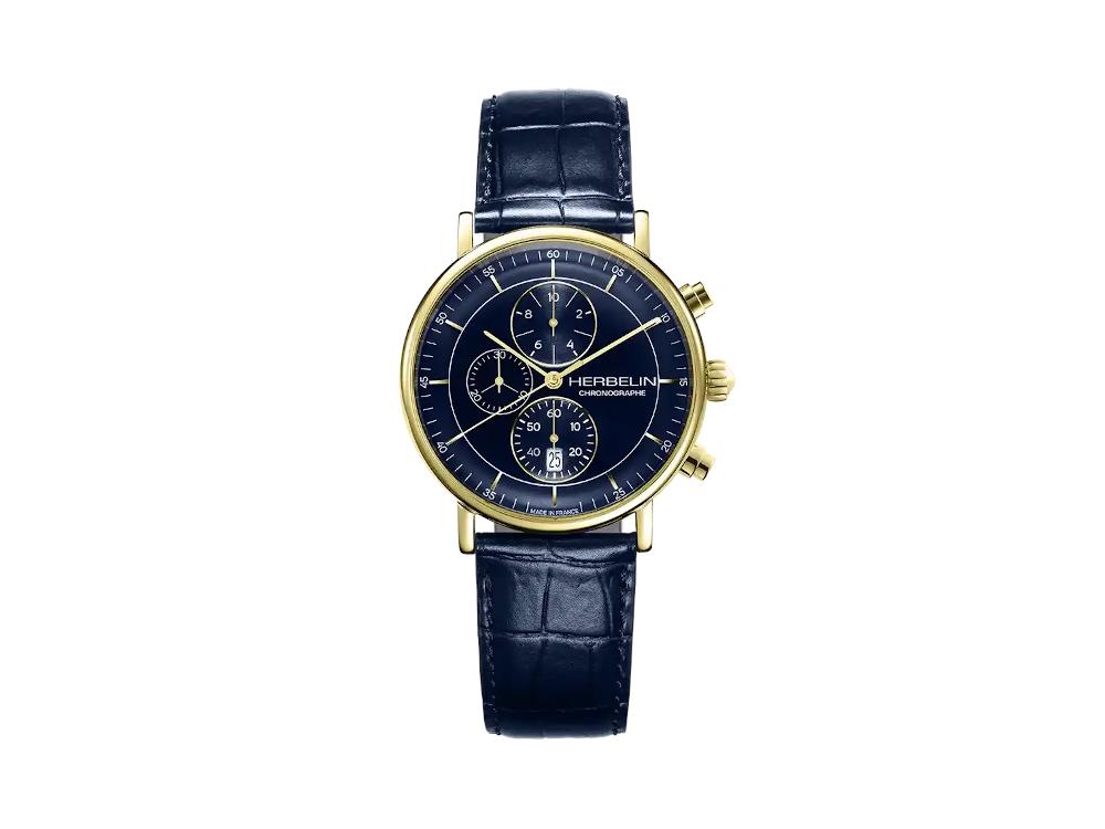 Montre à Quartz Herbelin Inspiration, Acier Inoxydable 316L, Bleu, 35647P15