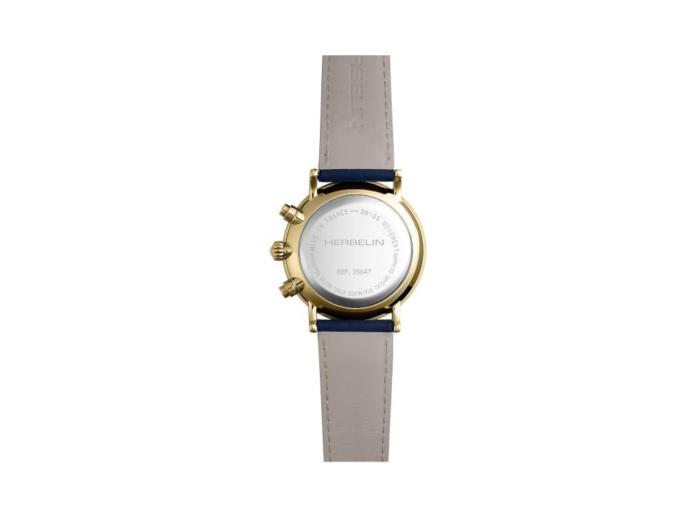 Montre à Quartz Herbelin Newport, Noir, 42 mm, Chronographe, 35664AP24BR