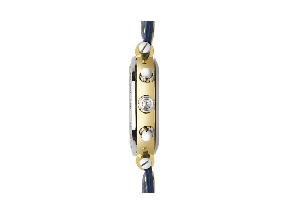 Montre à Quartz Herbelin Newport, PVD Or, Bleu, 40 mm, Chronographe, 37654T35
