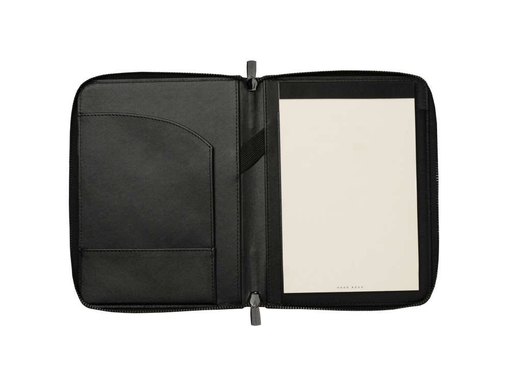 Set Hugo Boss Pure Tire Roller, Dossier de conférence A5, Noir, HPMR902